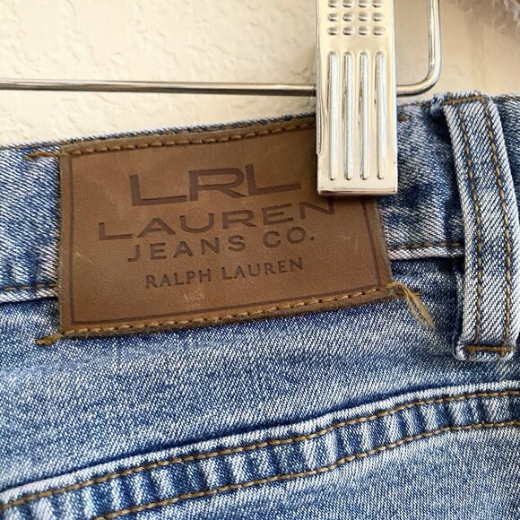 LRL Lauren Classic Bootcut Stretch Medium Wash Denim Jeans Sz 14 98% Cotton - Picture 7 of 10